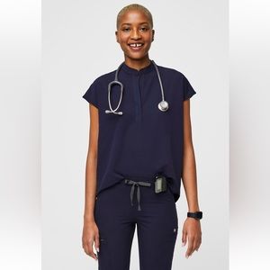 Figs | New W/O Tags- Navy Blue Rafaela Oversized Scrub Top